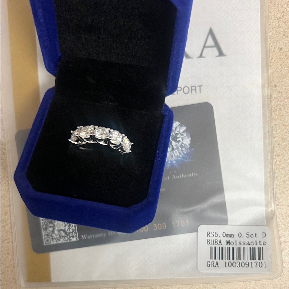 Elegant Silver Moissanite Ring
